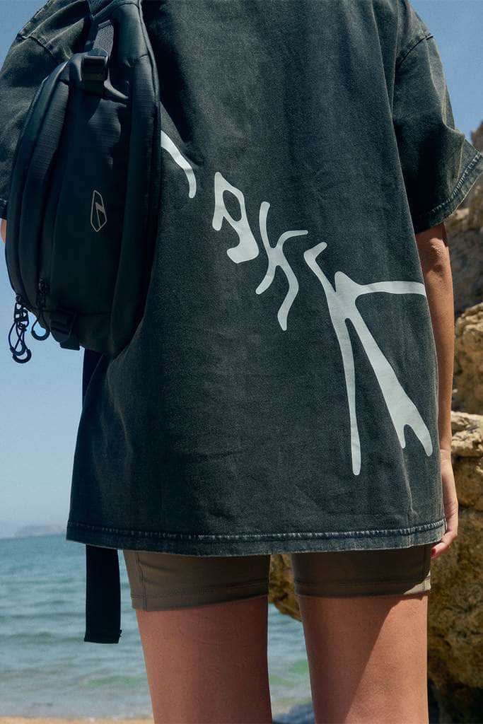 ARKK Apparel Liquid Boxy Tee | Faded Black T-Shirt